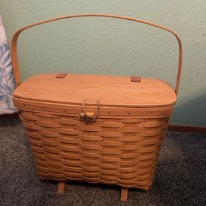 Longaberger Footed Magazine basket and Protector